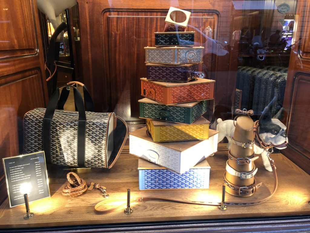Goyard chic chien vetrina